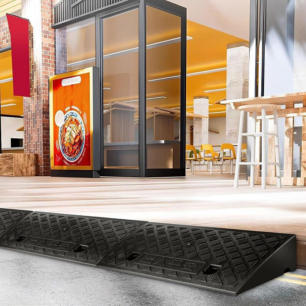 Universal Heavy-Duty Rubber Vehicle Slope Ramp for Cars and Bikes
