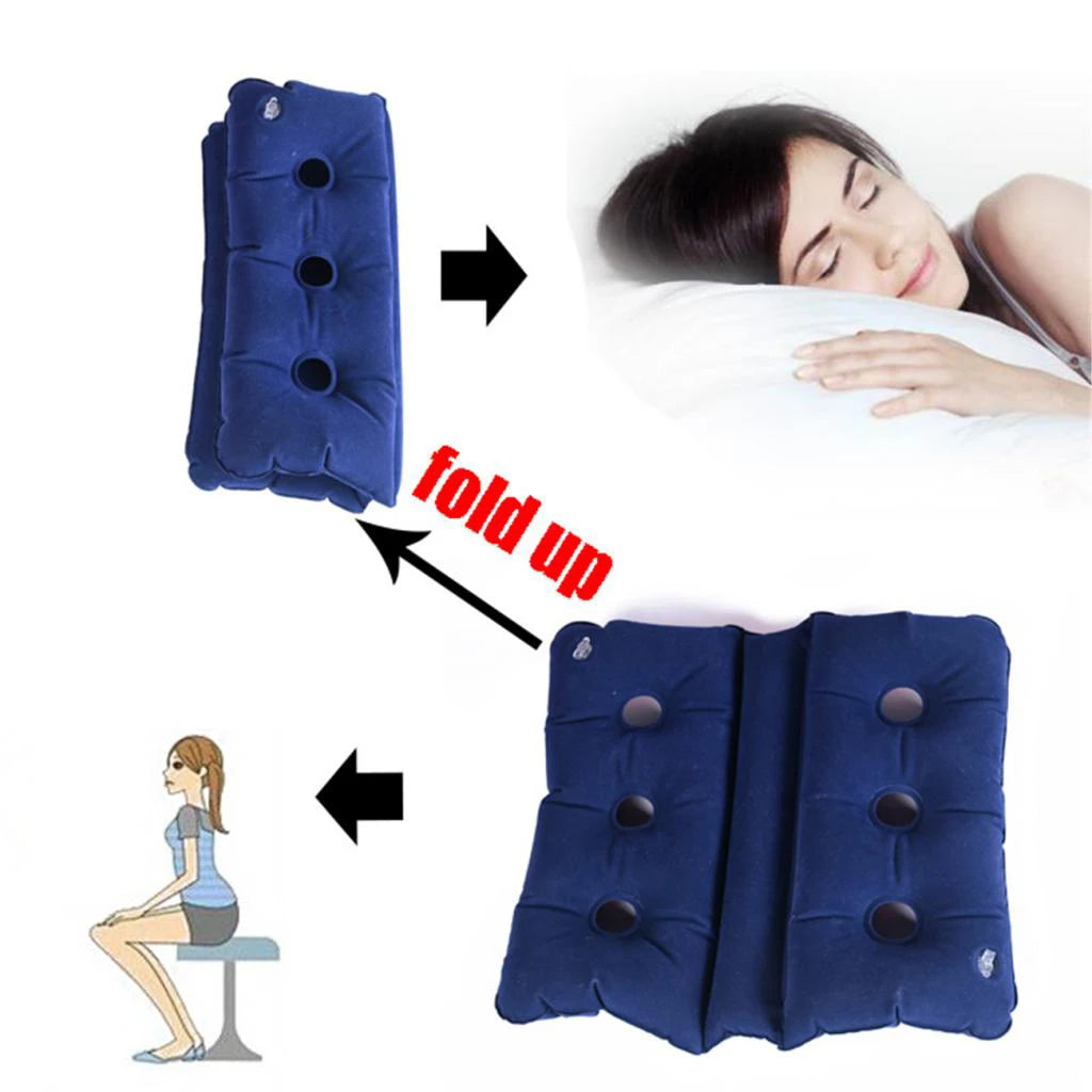 Orthopedic Air Inflatable Cushion for Wheelchairs - Tailbone, Sciatica, and Hemorrhoid Support Pillow