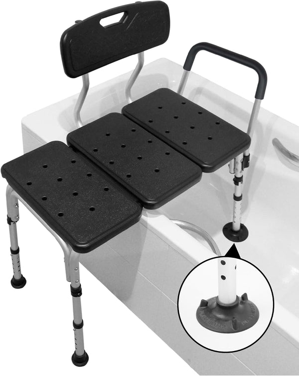 Bath Transfer Bench, Seat for Elderly and Disabled, Black