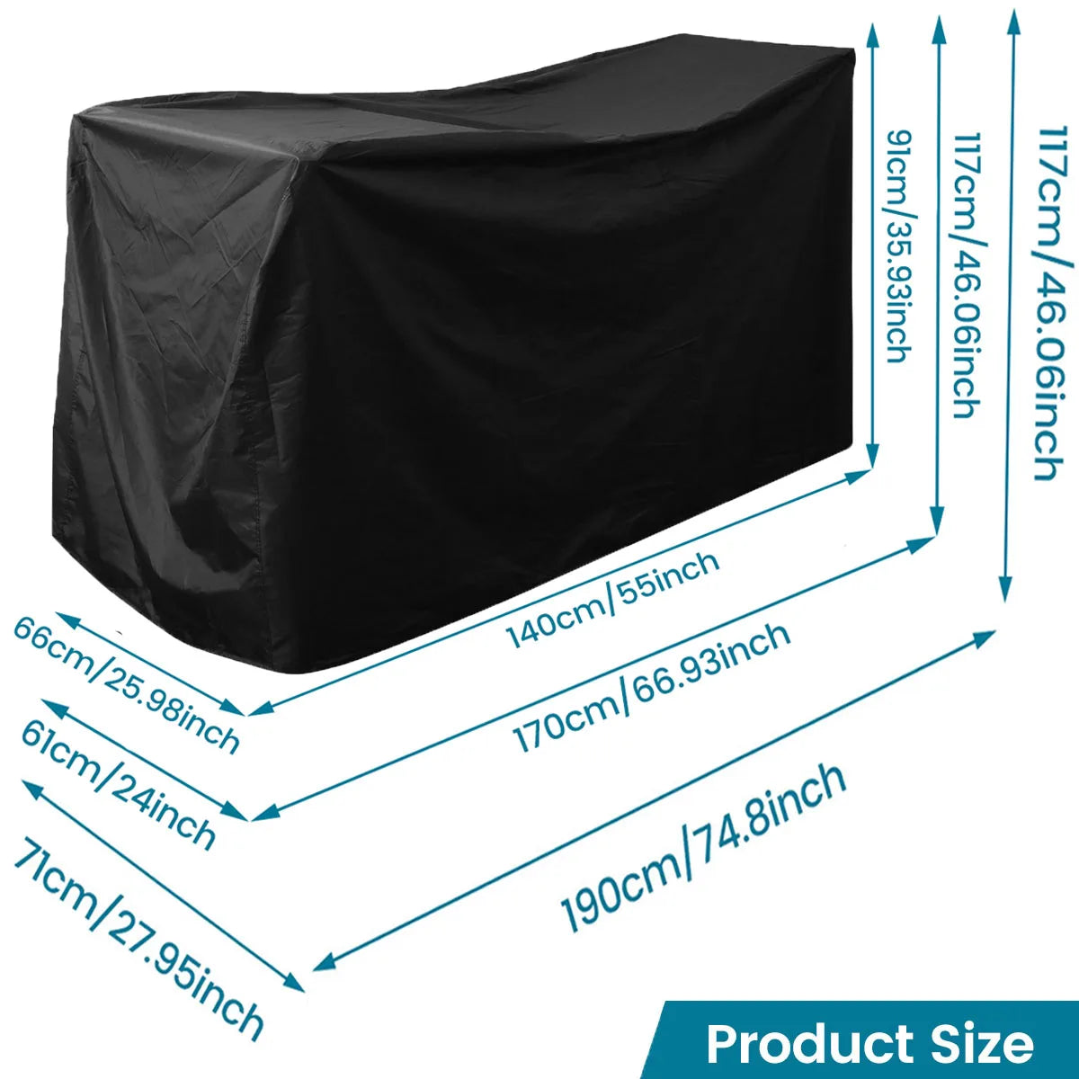 Mobility Scooter Cover Motorcycle Cover Waterproof Wheelchair Storage Outdoor Indoor Rain Protector from Dust Dirt Snow Sun Rays