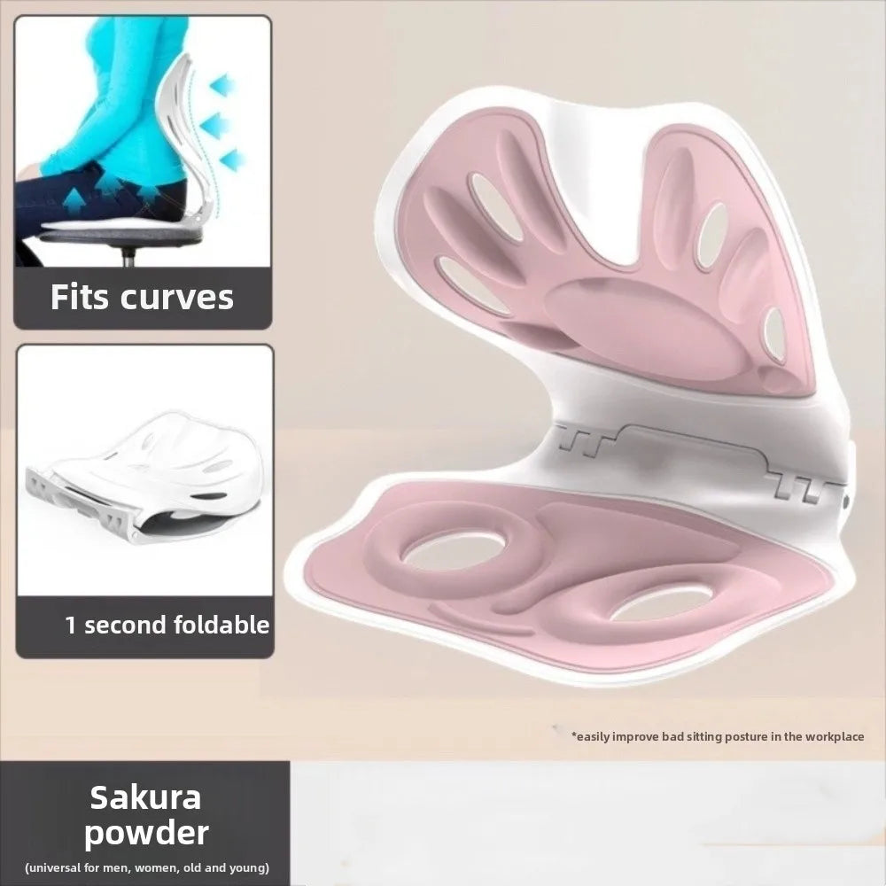 Foldable Back Support Cushion - Soft, Breathable, and Lightweight Posture Correction for Enhanced Comfort