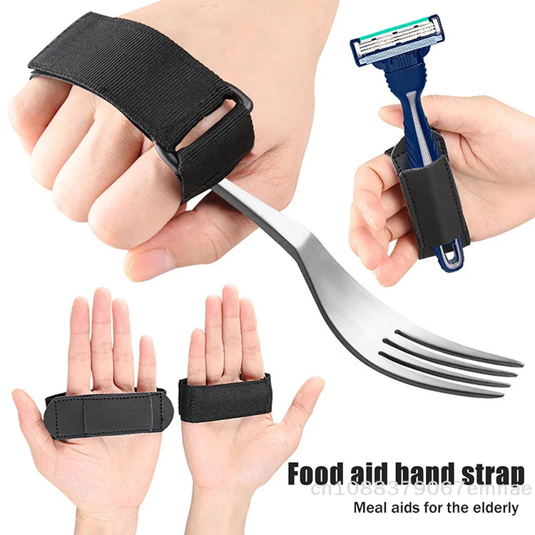 Utensil Cuff Holder – Elastic Eating Aid Strap