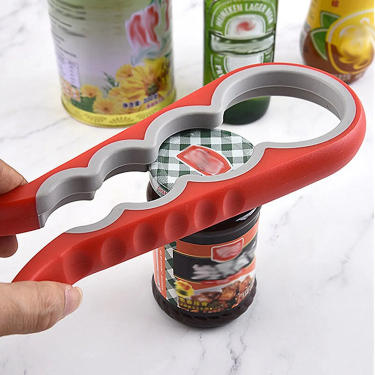 Can Opener Multi Functional Four in One Beverage Bottle Opener Cap Twister Four Position Can Opener anti Slip Cap Twister
