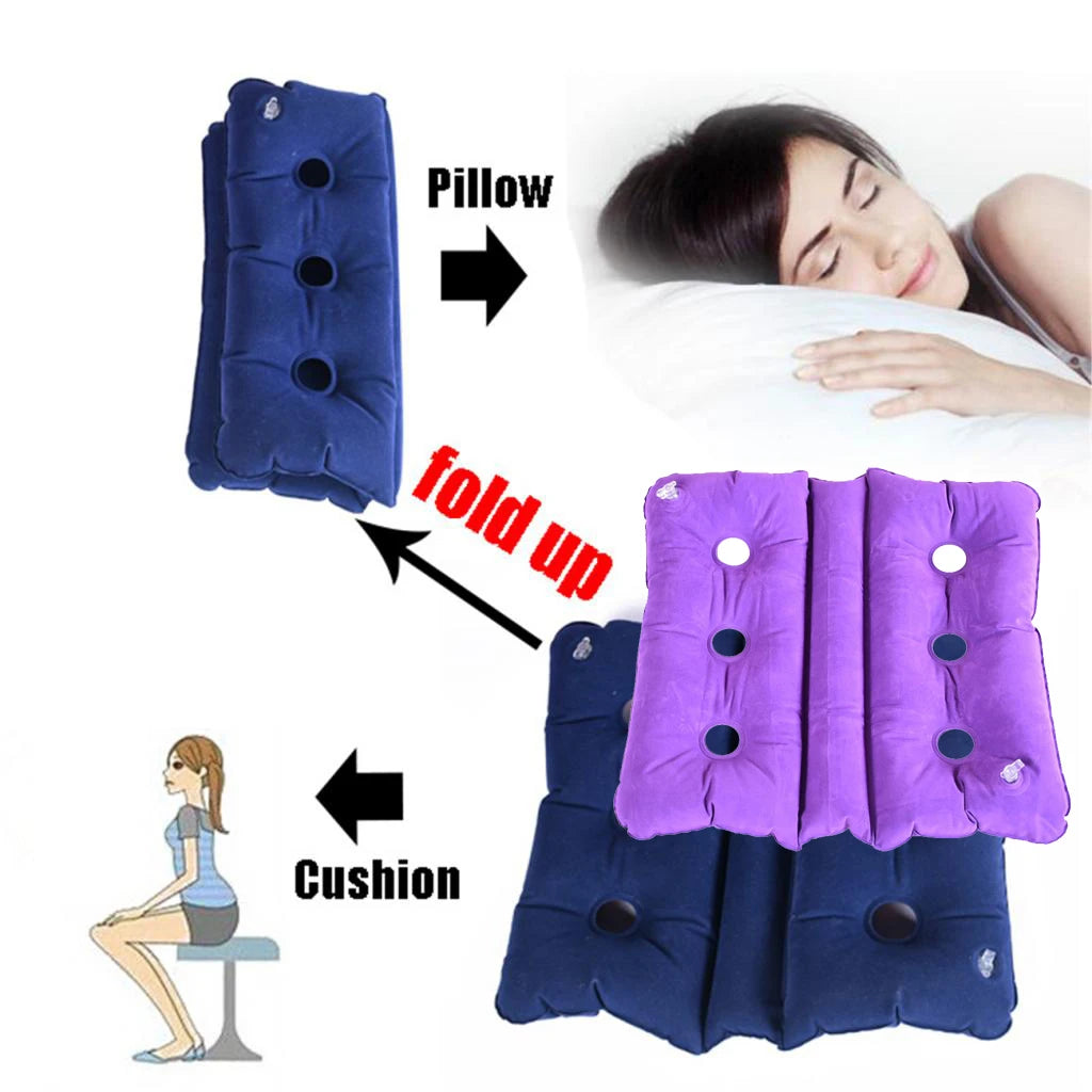 Orthopedic Air Inflatable Cushion for Wheelchairs - Tailbone, Sciatica, and Hemorrhoid Support Pillow