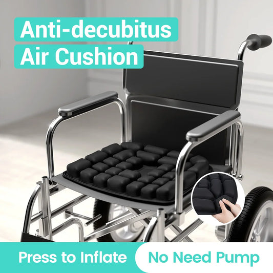 Ergonomic 3D Air Cushion - Adjustable Inflatable Lumbar Support Pad for Office Chairs, Vehicles, and Wheelchairs