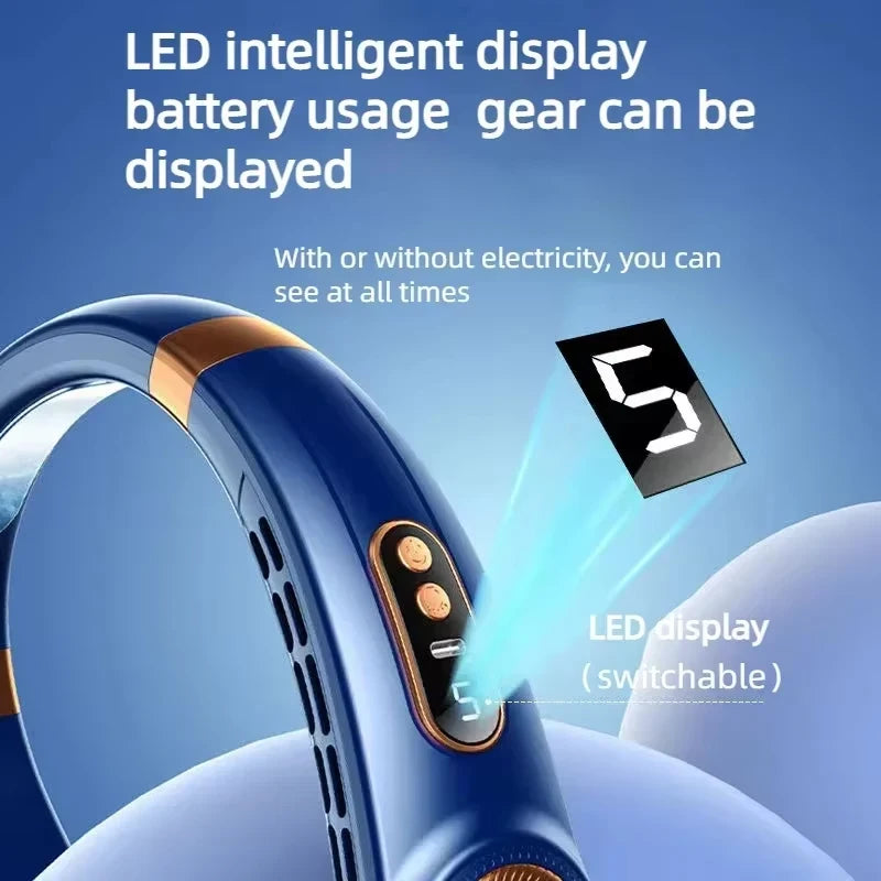 Neck Fan Rechargeable Personal Portable Fan Battery Operated, Hands Free Wearable USB Neck Cooling Fan for Indoor Outdoo 2026New