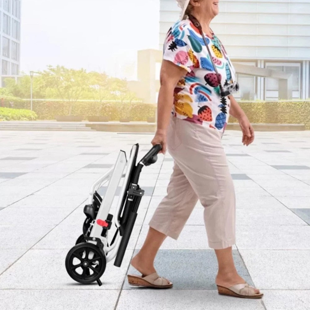 Folding Wheelchair Lightweight Portable Wheelchair with Adjustable Safety Strap
