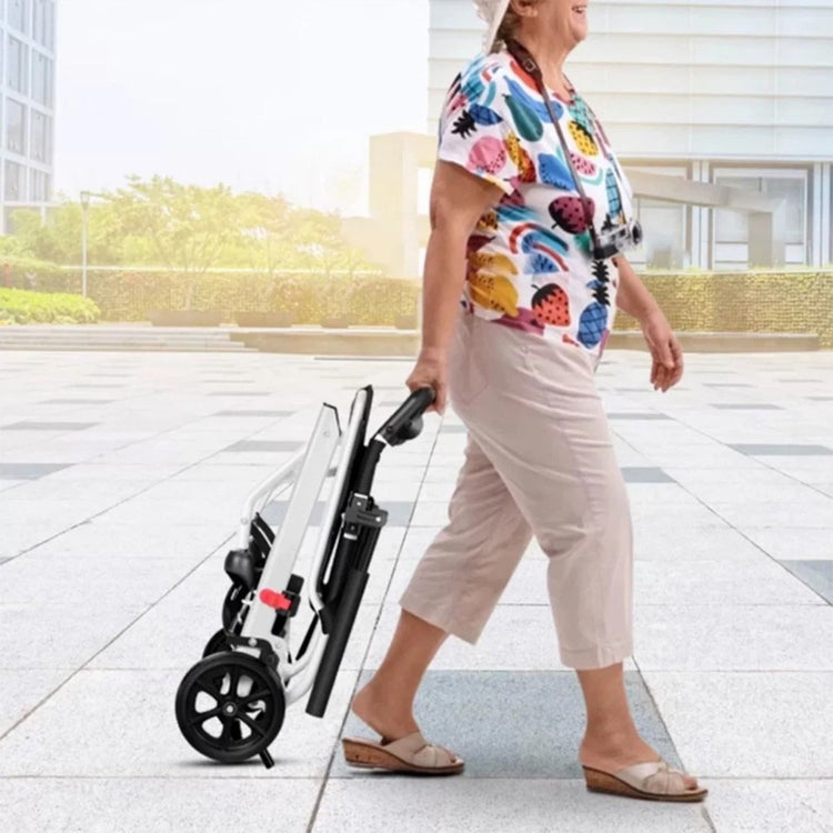 Folding wheelchair side view