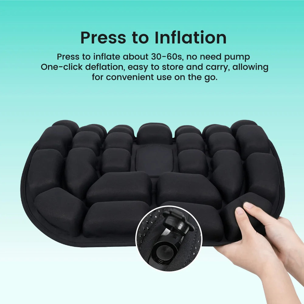 Ergonomic 3D Air Cushion - Adjustable Inflatable Lumbar Support Pad for Office Chairs, Vehicles, and Wheelchairs