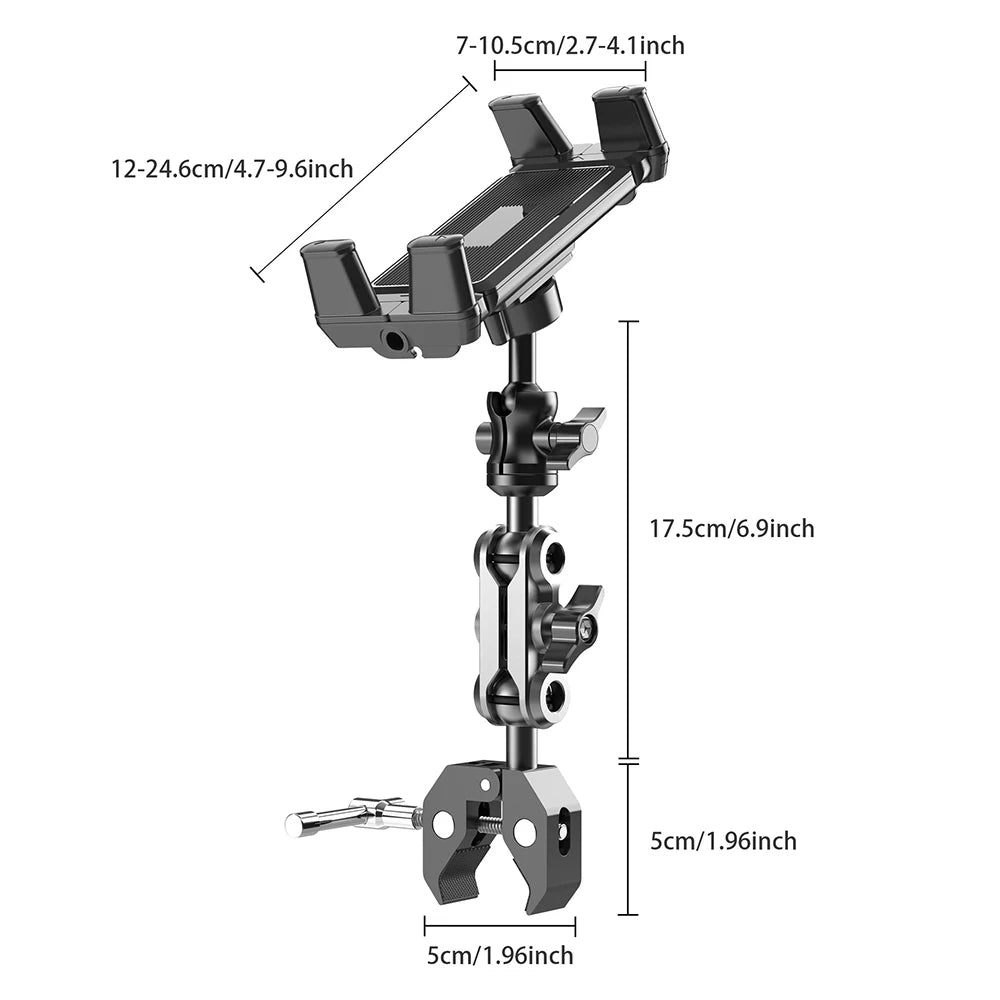 Versatile Tablet Stand for Treadmills, Exercise Bikes, Strollers, Wheelchairs, Golf Carts, and Microphones