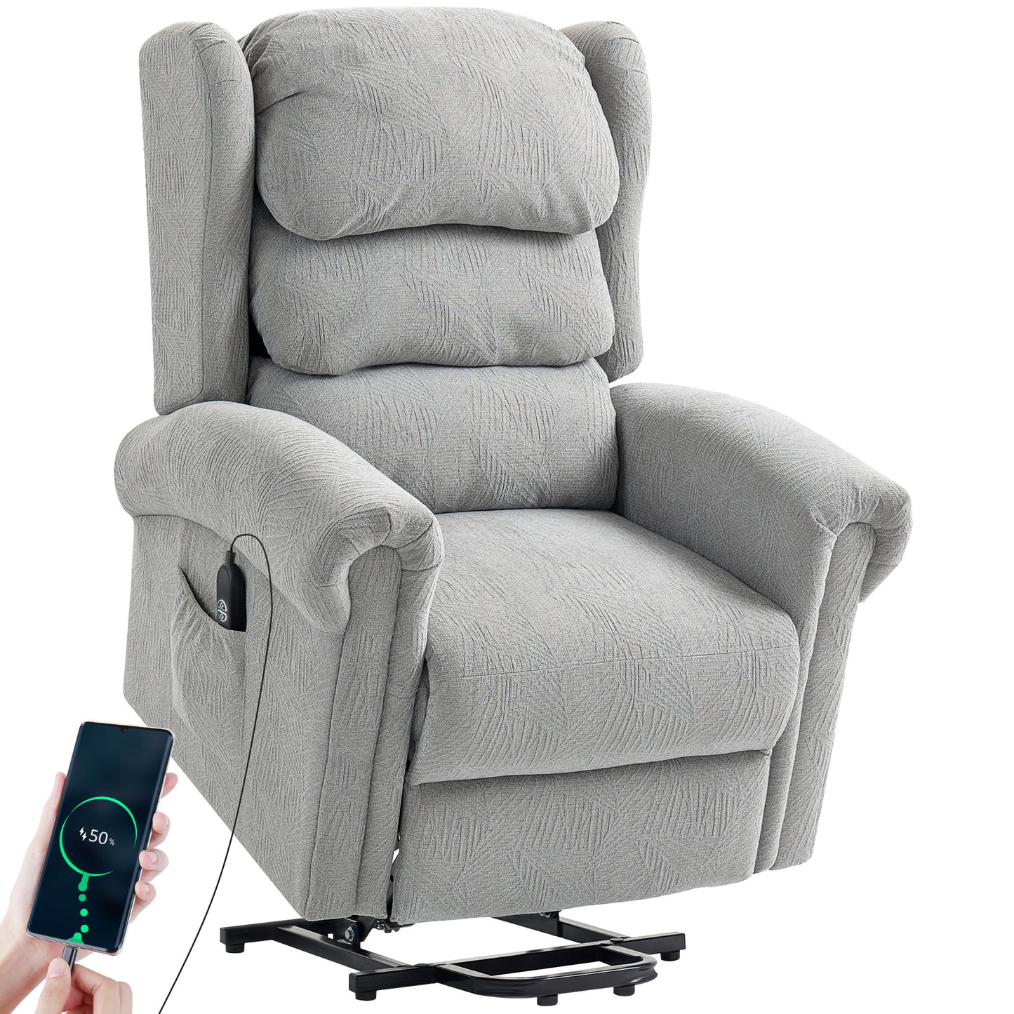 Power Lift Recliner Chair with Remote Control for Elderly