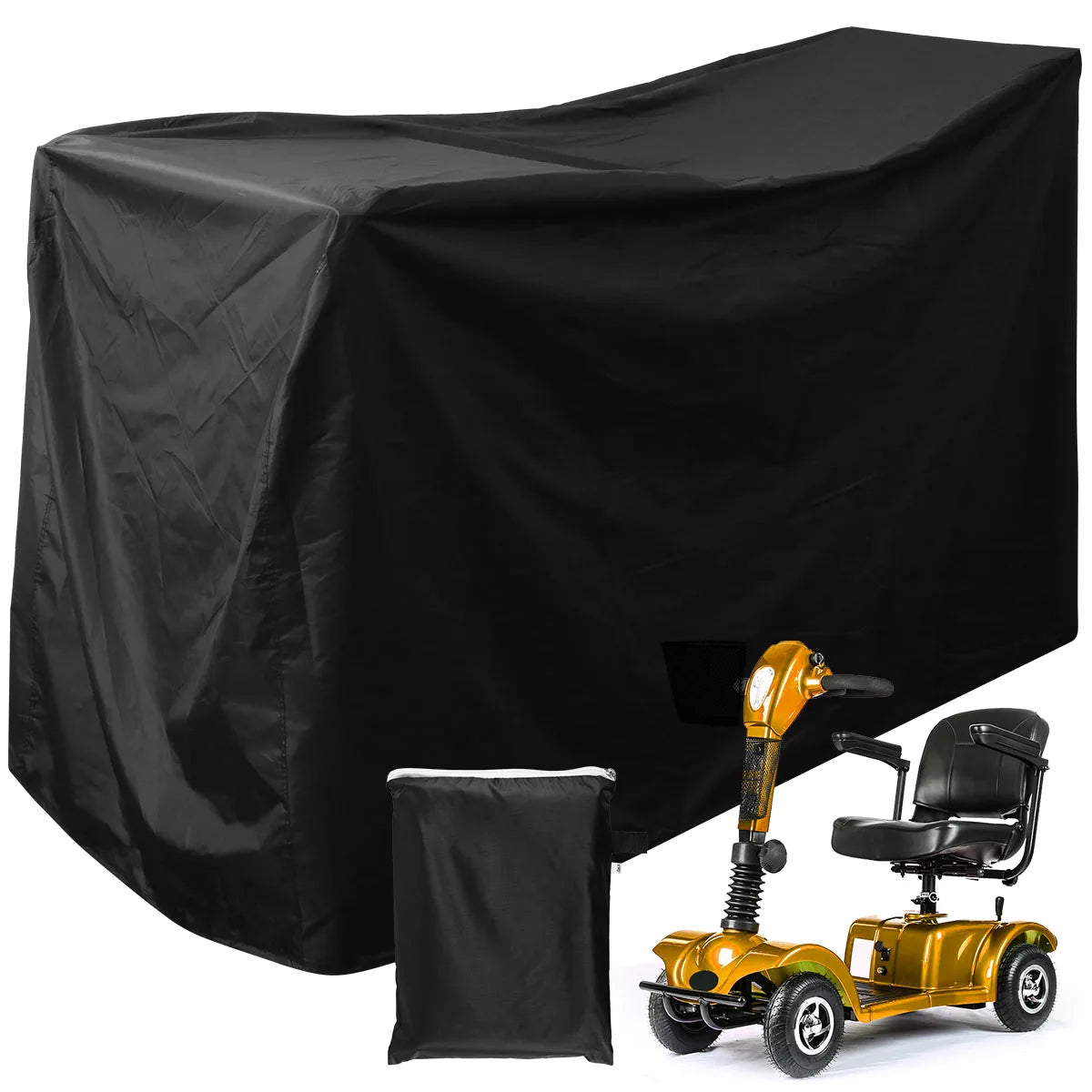 Mobility Scooter Cover Motorcycle Cover Waterproof Wheelchair Storage Outdoor Indoor Rain Protector from Dust Dirt Snow Sun Rays
