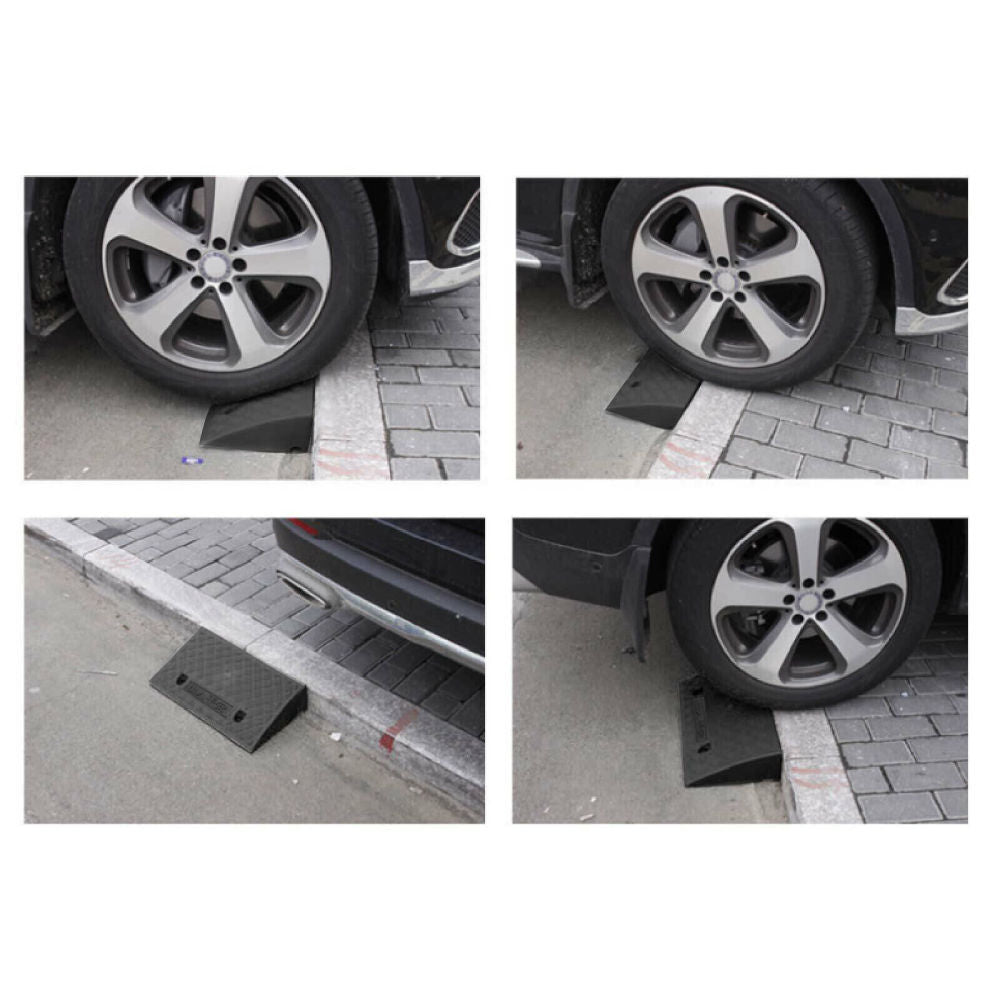 Universal Heavy-Duty Rubber Vehicle Slope Ramp for Cars and Bikes