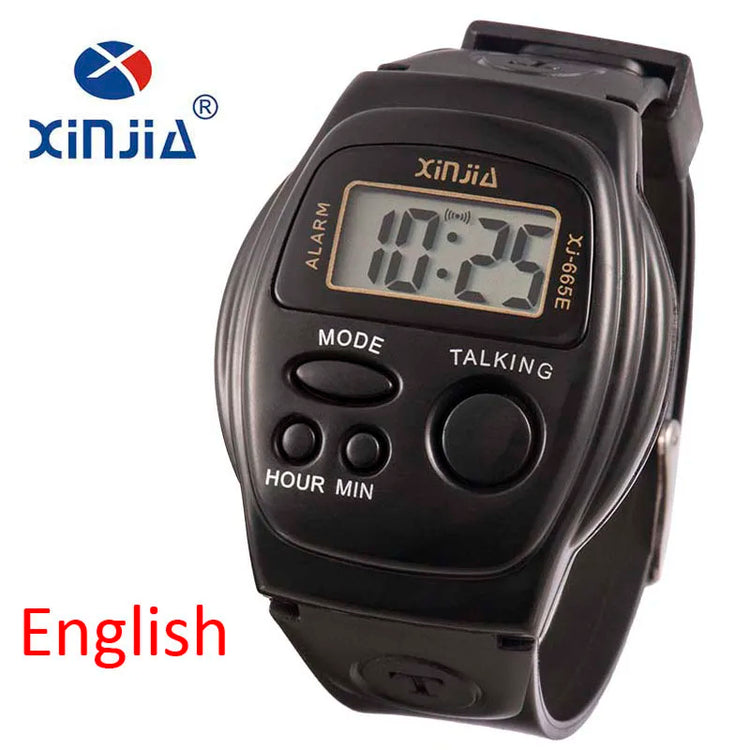 New Simple Men and Women Talking Watch Speak English Blind Electronic Digital Sports Wristwatches for the Elder