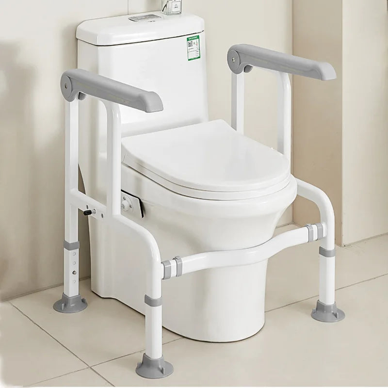 Stainless Steel & Foam Bathroom Grab Bar — Toilet Handrail