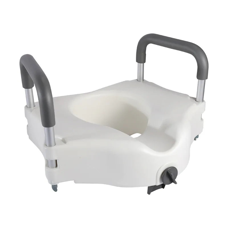 Raised Toilet Seat with Soft-Close Lid & Safety Frame