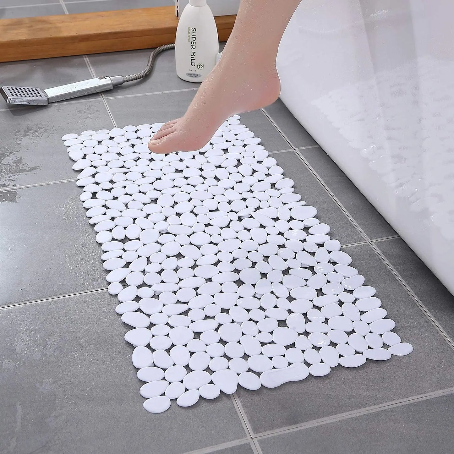 Anti-Slip Pebble Bath Mat — Non-Slip Shower & Bathtub Safety Mat