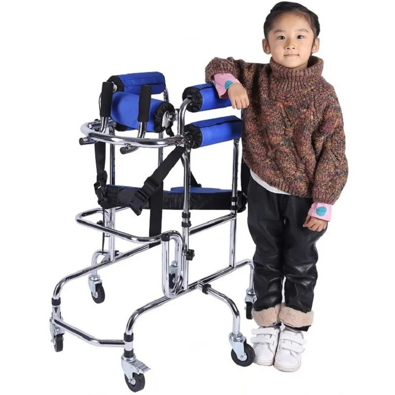 Paediatric Anti-Rollover Walking Frame — Adjustable Rehabilitation Walker for Children