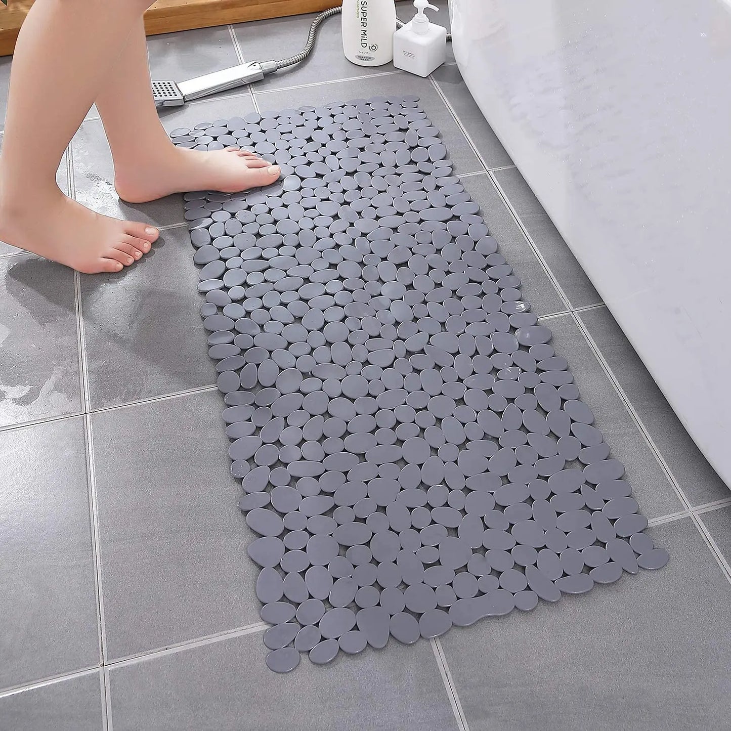 Anti-Slip Pebble Bath Mat — Non-Slip Shower & Bathtub Safety Mat