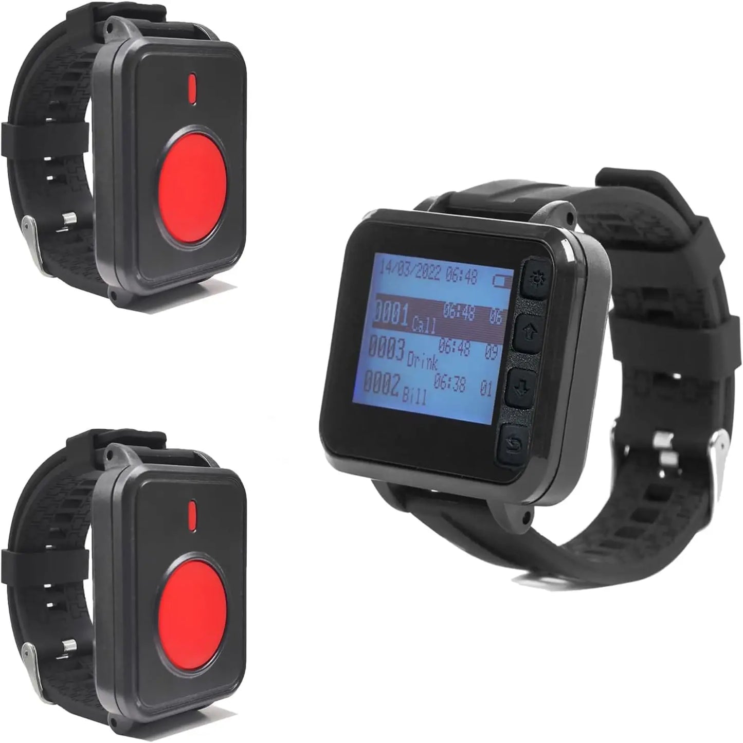 Wireless Emergency Call Button & Caregiver Pager Watch — SOS Alert