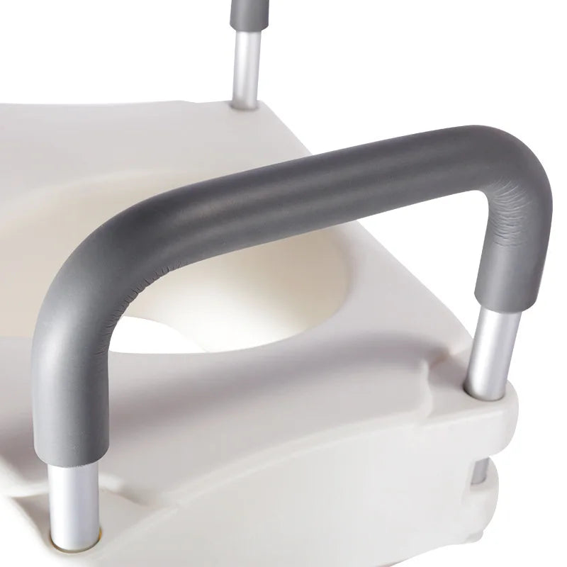 Raised Toilet Seat with Soft-Close Lid & Safety Frame