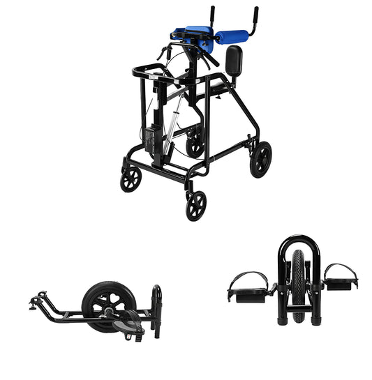 4-Wheel Rollator Walker with Seat — Foldable, Lightweight