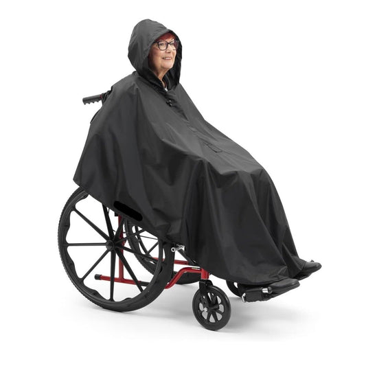 Wheelchair & Mobility Scooter Raincoat — Reflective, Waterproof Poncho