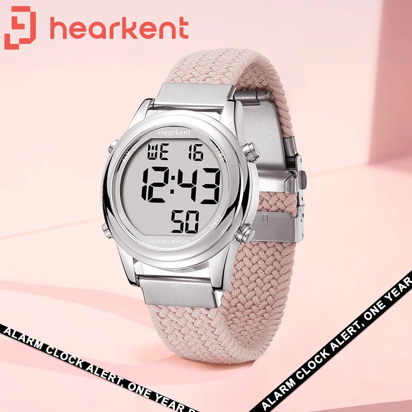 Talking Digital Watch — Multi-Language Voice Time Announcement with Easy-Read Display