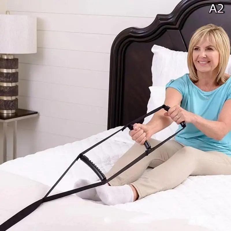 Adjustable Bed Assist Strap with Handrails — Sit Up Support
