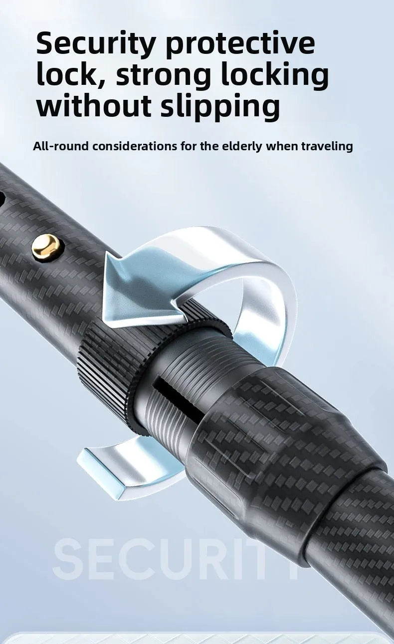Carbon Fibre Folding Forearm Crutches — Lightweight, Adjustable, Shock-Absorbing