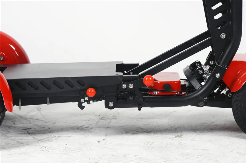 Foldable 4-Wheel Mobility Scooter with Basket — 500W Dual Motor