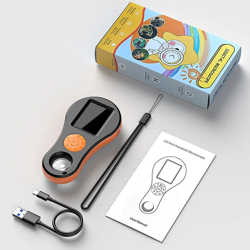 Digital Video Magnifier — 2" Screen, 8 LED Lights for Reading