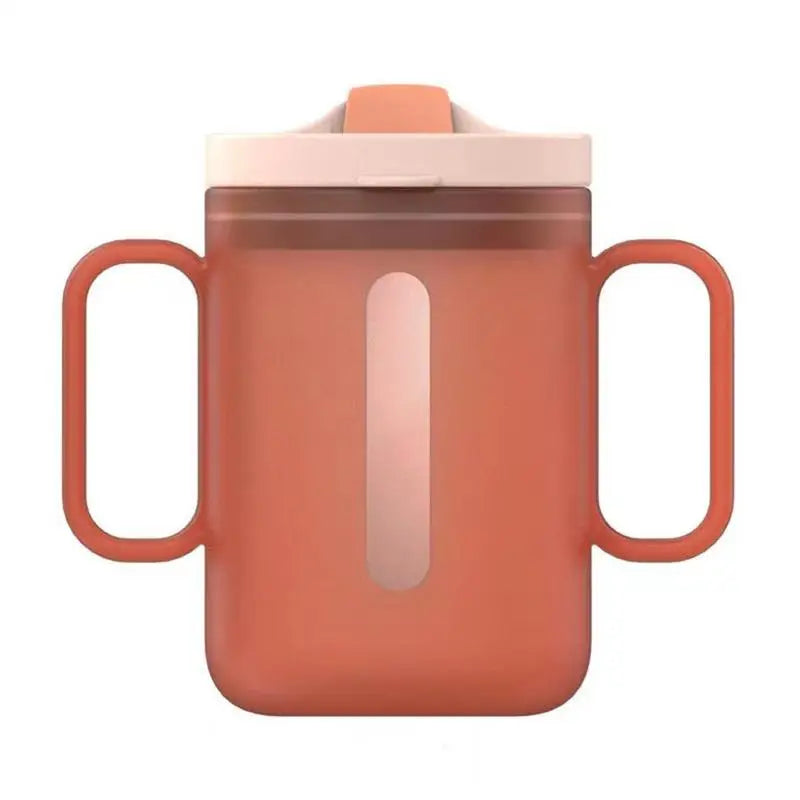 Spill-Proof Drinking Cup — 300ml with Handle, Lid & Straw