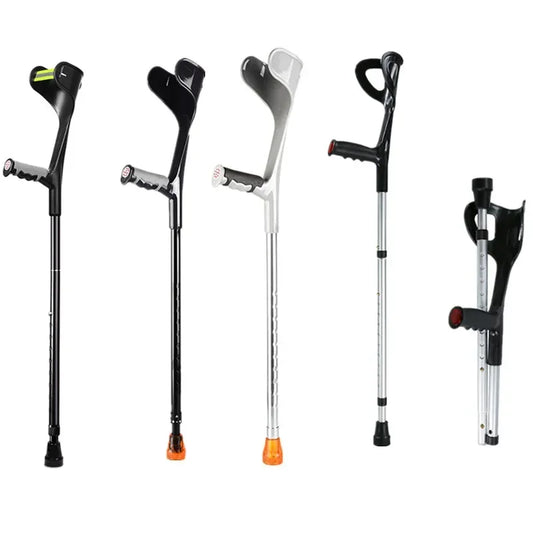 Forearm Crutches with Anti-Slip Cuffs — Adjustable, Adult Use