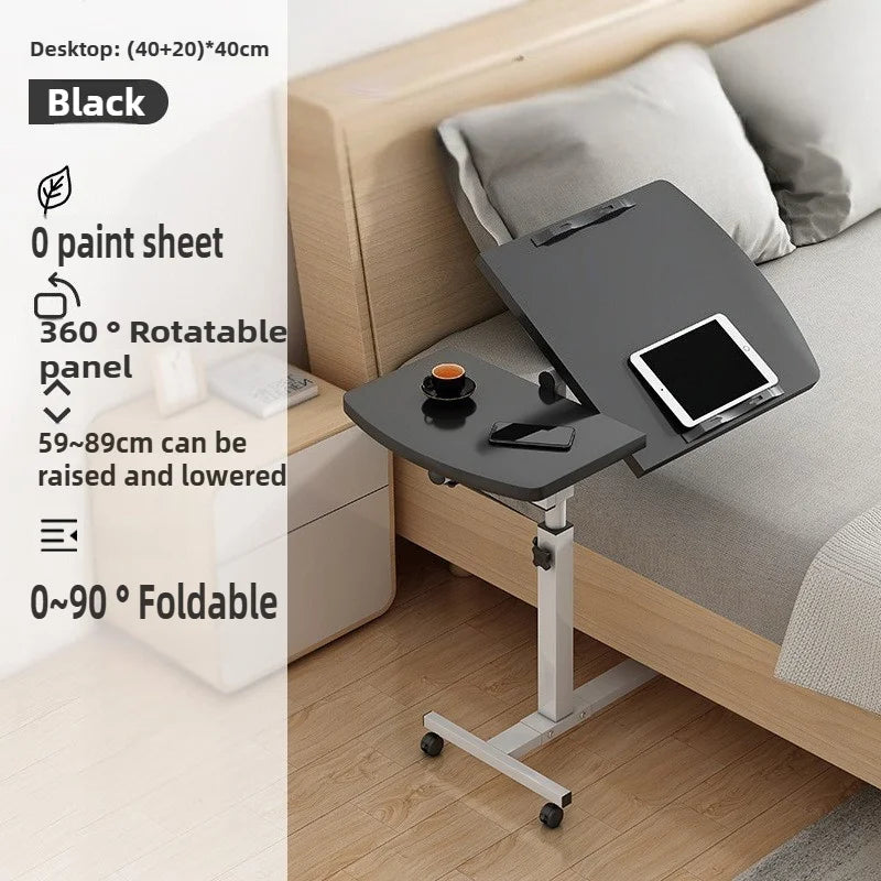Adjustable Overbed Table — Foldable Laptop & Breakfast Tray