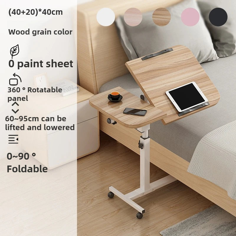 Adjustable Overbed Table — Foldable Laptop & Breakfast Tray