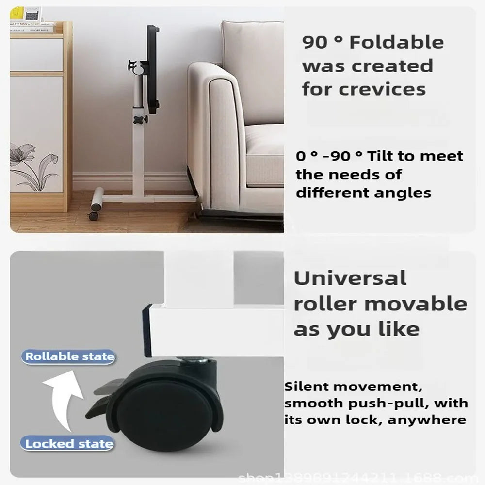 Adjustable Overbed Table — Foldable Laptop & Breakfast Tray