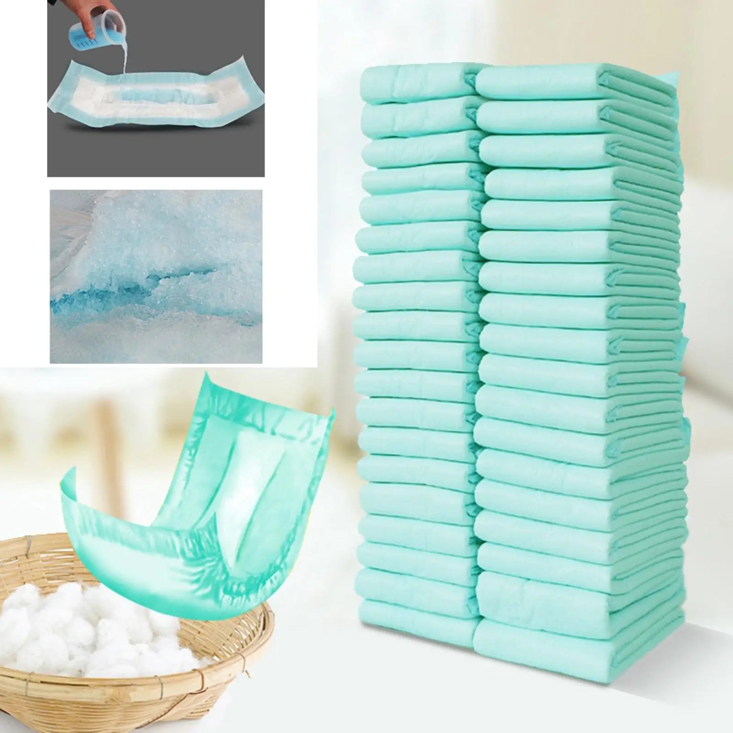Disposable Adult Incontinence Pads — Pack of 36