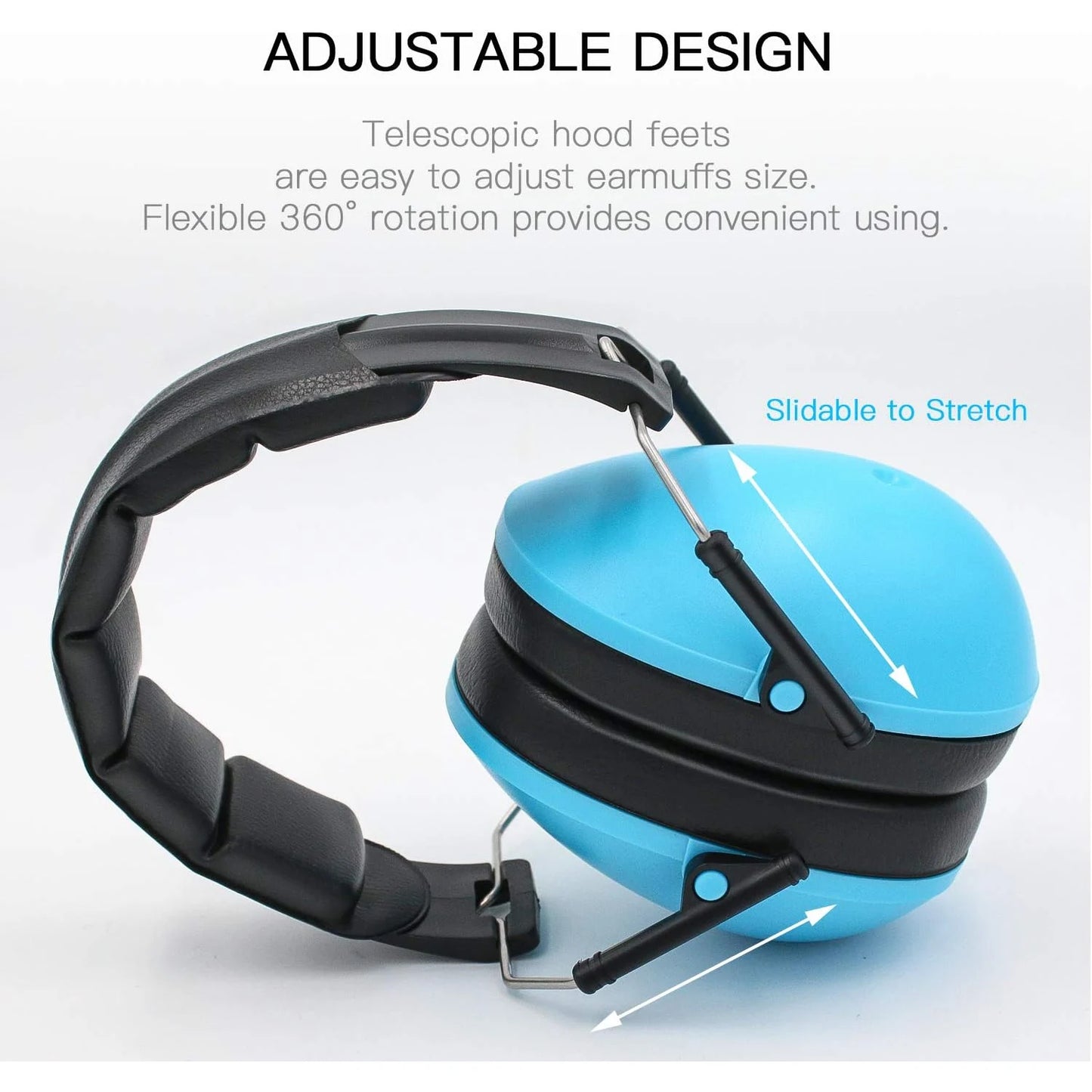 Kids Ear Defenders — Foldable Adjustable Noise Cancelling Earmuffs for Children (Ages 3–14)