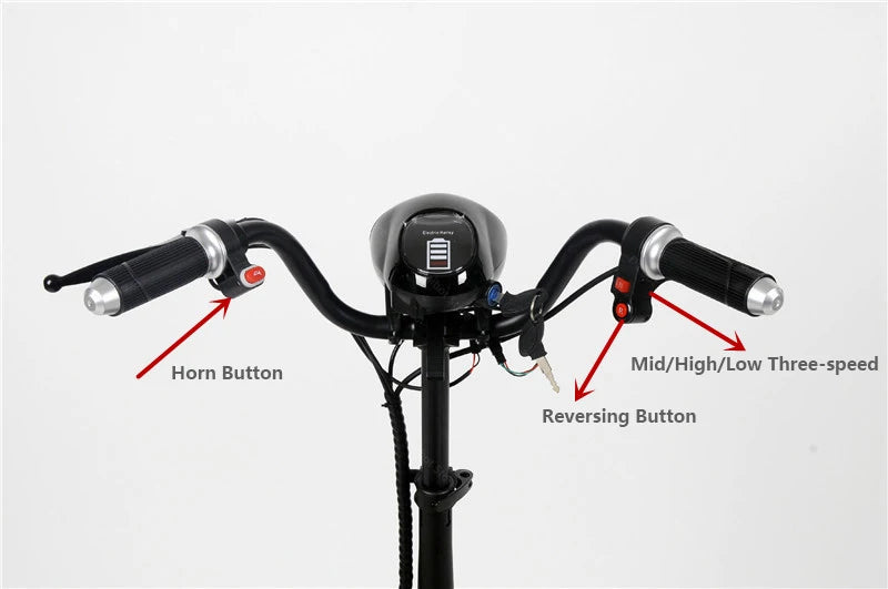 Foldable 4-Wheel Mobility Scooter with Basket — 500W Dual Motor