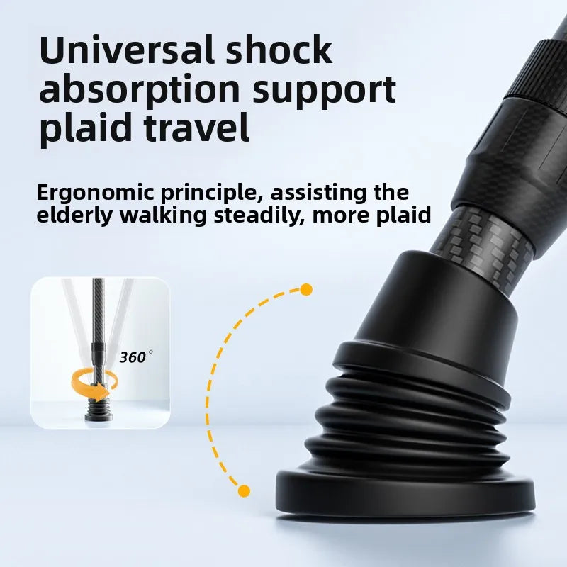 Carbon Fibre Folding Forearm Crutches — Lightweight, Adjustable, Shock-Absorbing