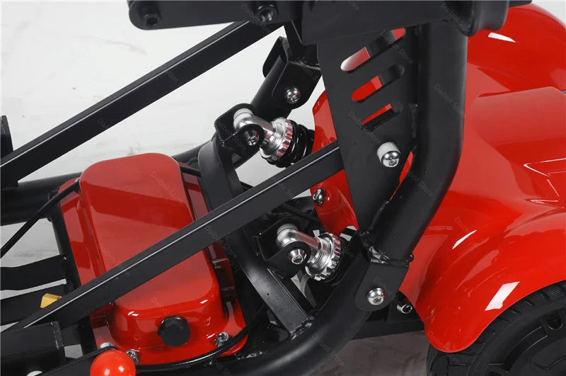 Foldable 4-Wheel Mobility Scooter with Basket — 500W Dual Motor