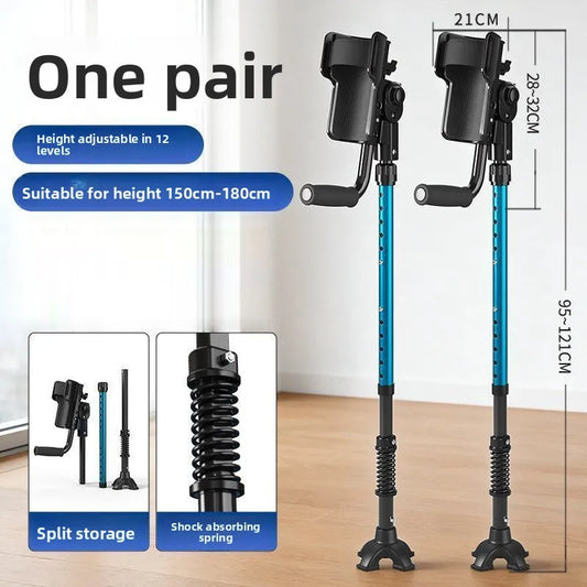 Adjustable Elbow Crutches — Lightweight Forearm Support for Rehabilitation
