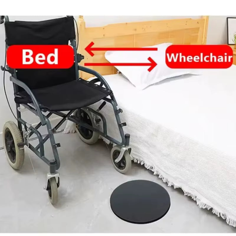 Rotating bed transfer turntable for bed and chair use