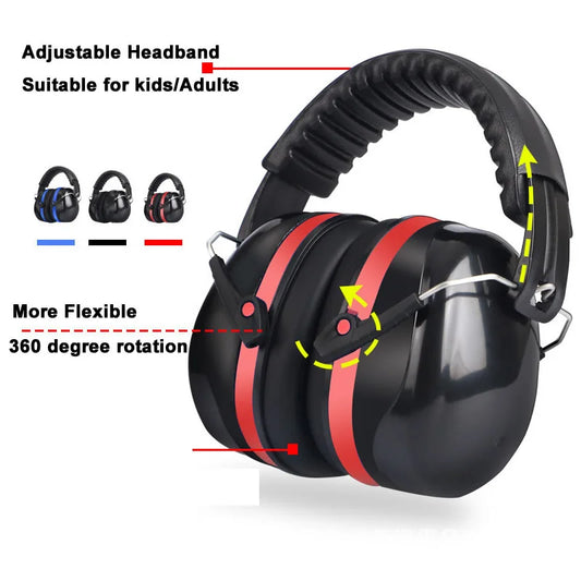 SNR 35dB Foldable Ear Defenders — Noise Reduction Earmuffs for Adults & Kids