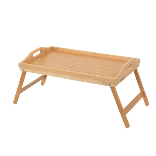 Foldable Laptop Bed Tray — 50cm Overbed Desk with Stand