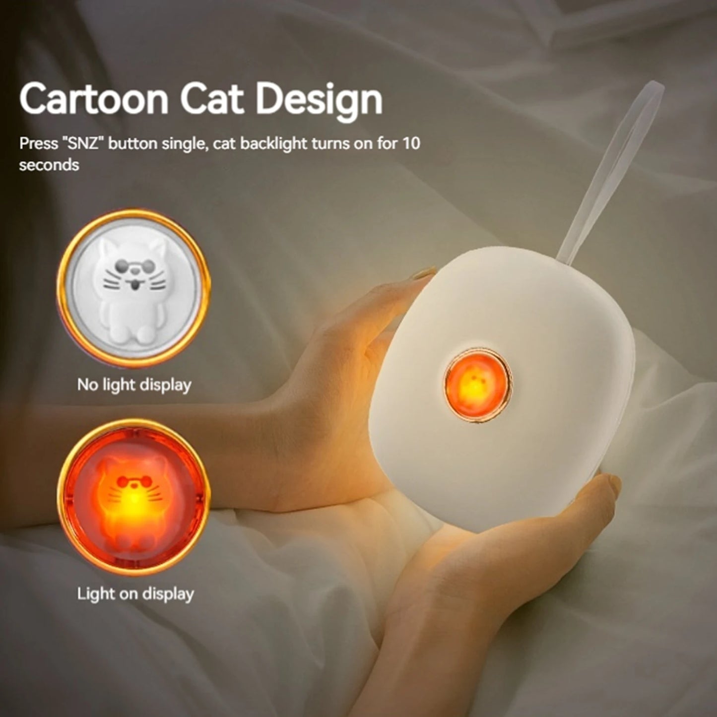 Silent Vibrating Alarm Clock — 3 Modes, LED Display, for Deaf & Heavy Sleepers