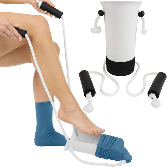 No-Bend Sock Aid Tool — Easy On & Off Dressing Helper, U-Shape Design