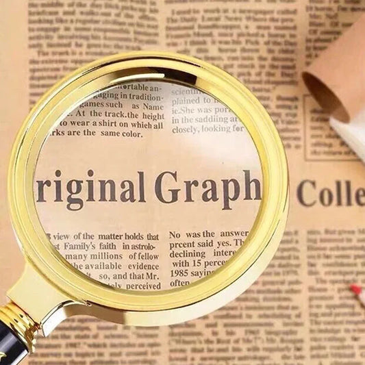 Handheld Magnifying Glass — 6X–8X Zoom for Reading & Detail Work