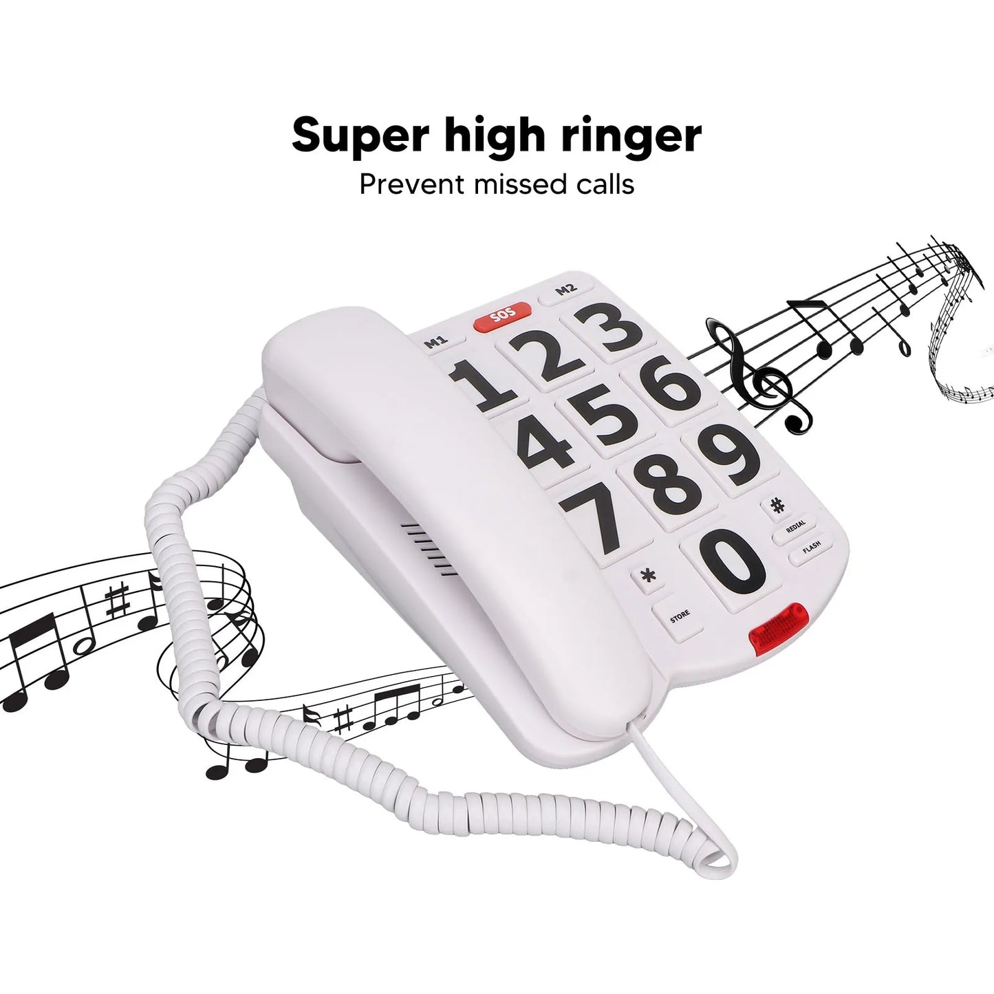 Big Button Landline Phone — Loud, Clear & Easy to Use